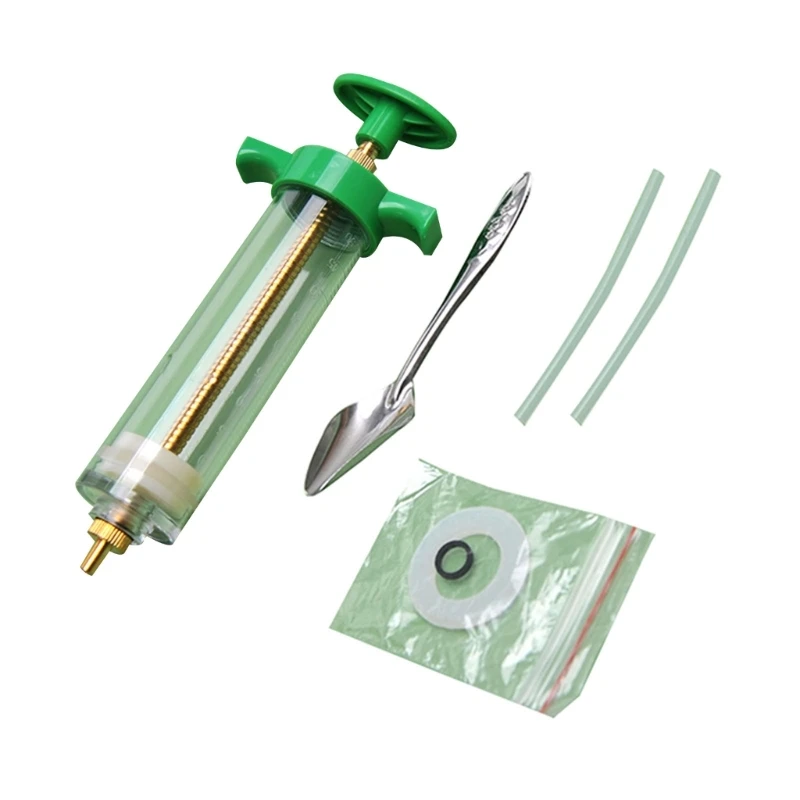 מזרק האכלה לציפורים לתינוקות מתכוונן עם מזין חלב לתוכים חולים עם צינור Gavage