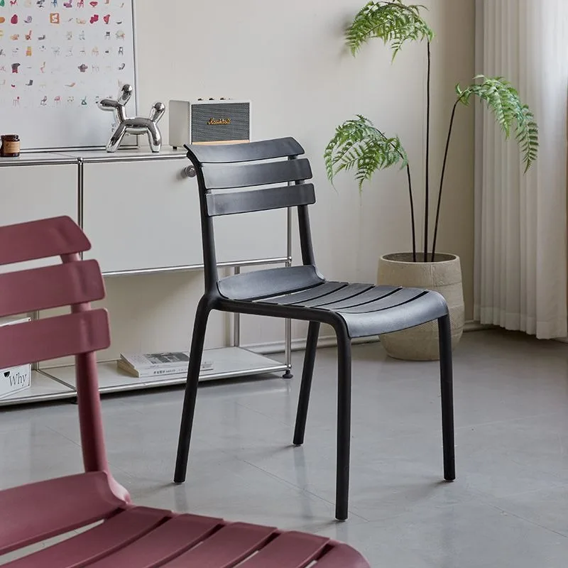 Nordic Ins Dining Chair - Modern Minimalist Designer Backrest Chair for Adults, Outdoor Plastic Seating Restaurant Chair