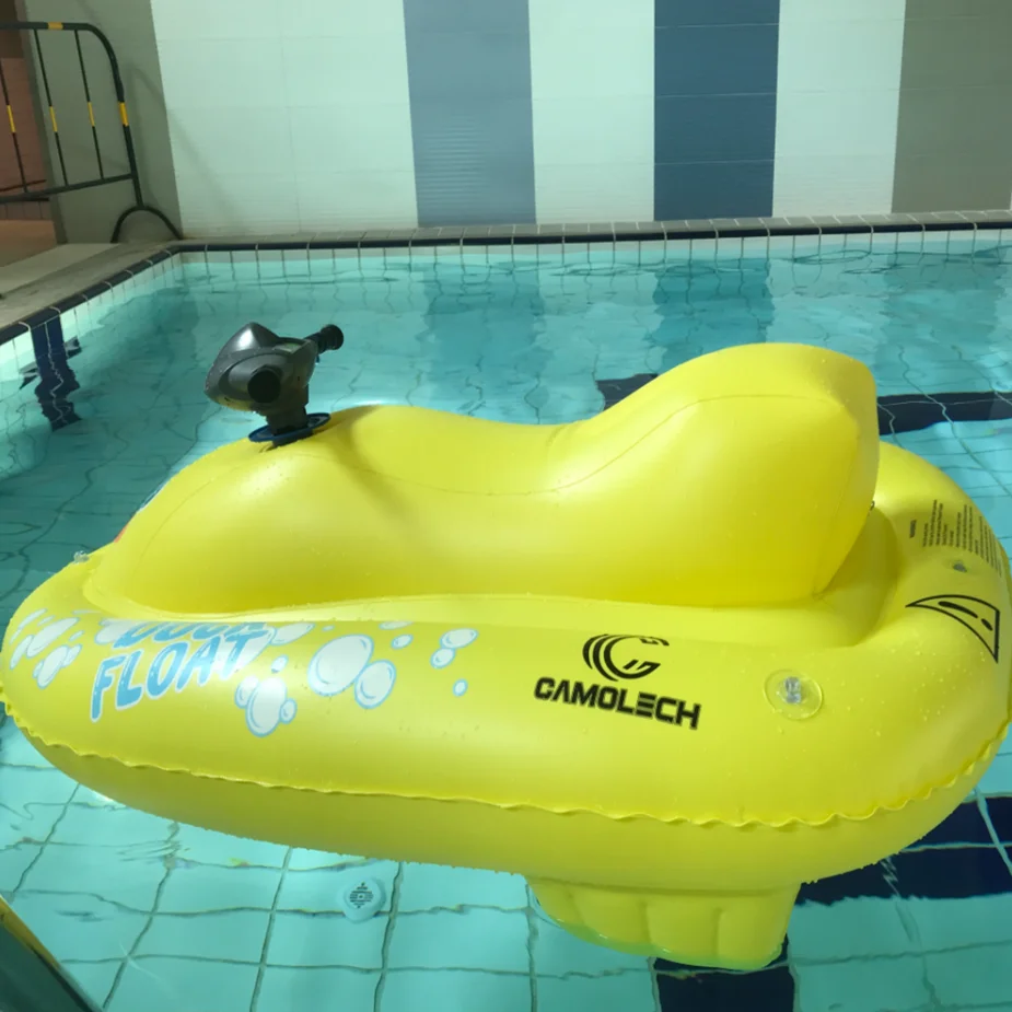 GCAMOLECH Swimming Pool Electric Motors Motorboat Water Inflatable Floating Toy Jet Ski Pool Toys Electric Boat for Adults Kids view 6