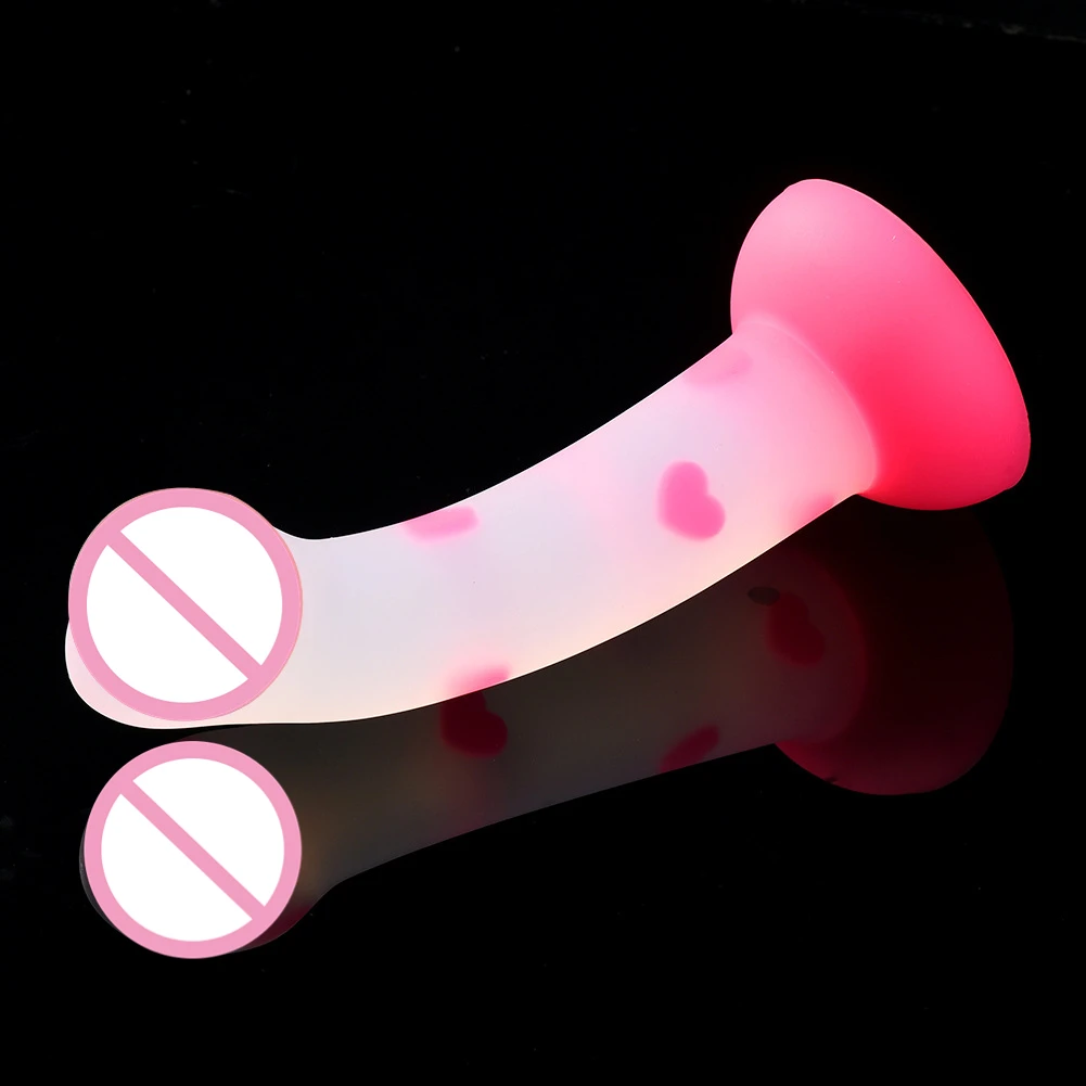 Silicone Jelly Heart Dildos Adult Toys Strapon Dildo Soft Artificial Dildos Realistic Colourful Large Penis Sex Toys For Woman