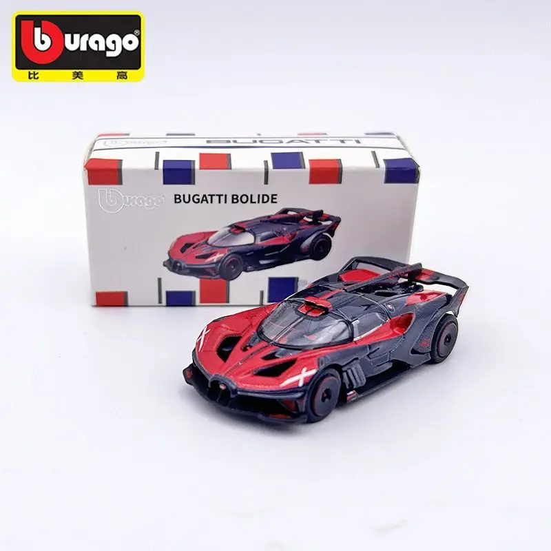 

Bbrago 1/64 Scale Fire Meteor Bugatti Bolide Alloy Model Supercar Realistic Toy Collectible Decoration Gift for Boys