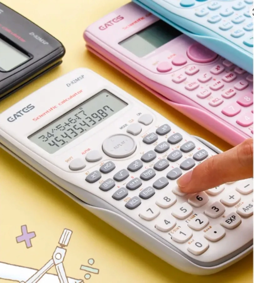 

Digital Scientific Calculator 240 Functions 82MSp Statistics Mathematics 2Line Display D-82MSP for Student School Undergraduate