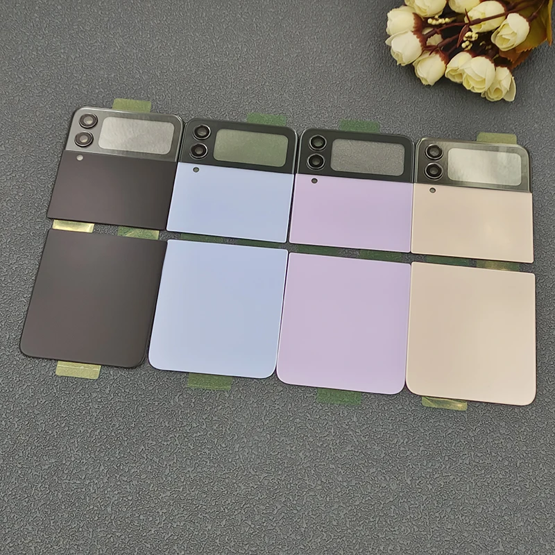 Rückabdeckung für Samsung Galaxy Z Flip 4 Flip4 F721 F721U/B/N Akkudeckel Rückseitige Gehäuseabdeckung Ersatzteile & Kameralinse