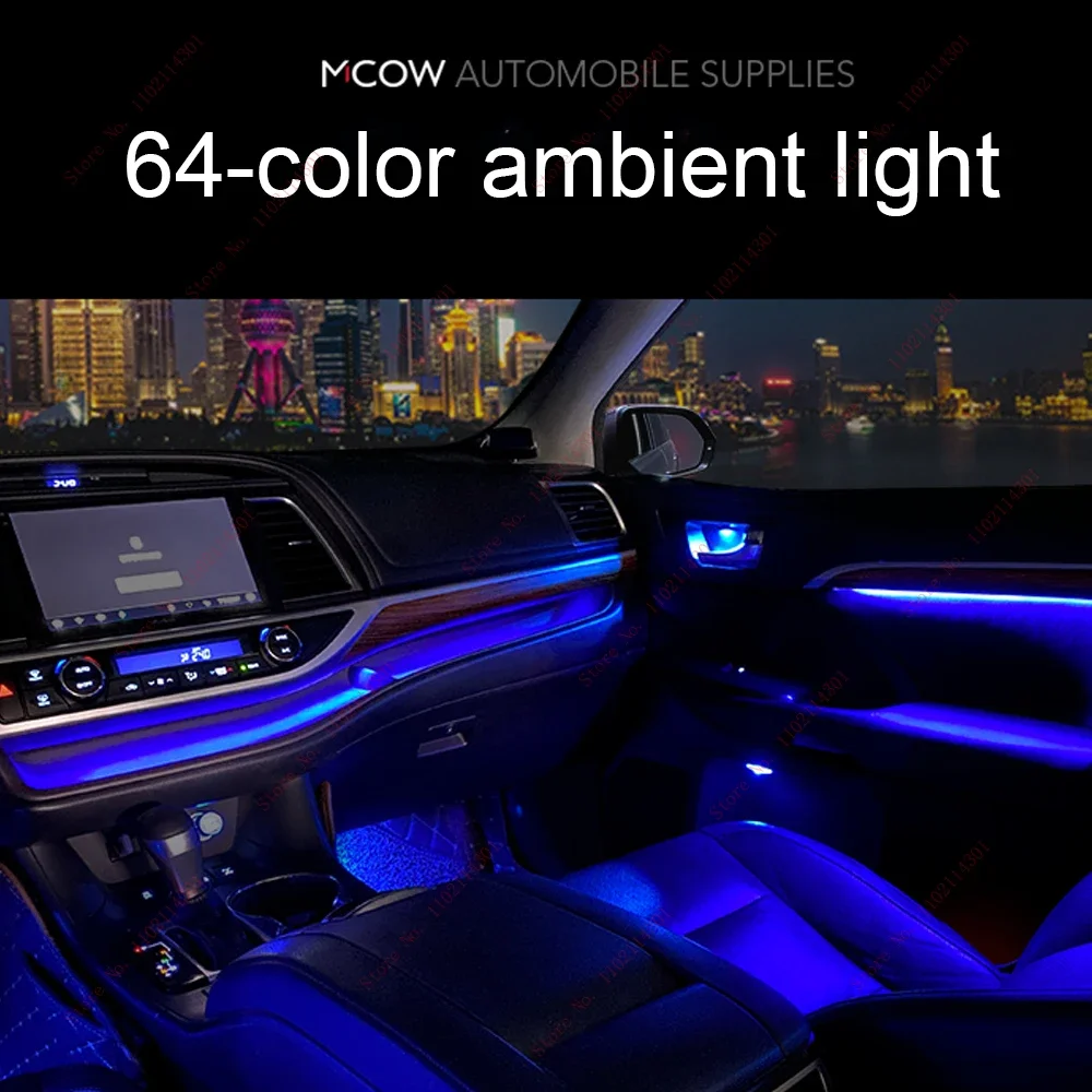 Car Interior led Atmosphere Light For Toyota Highlander 2015-2024 phantom dynamic water ambient light car interior modi