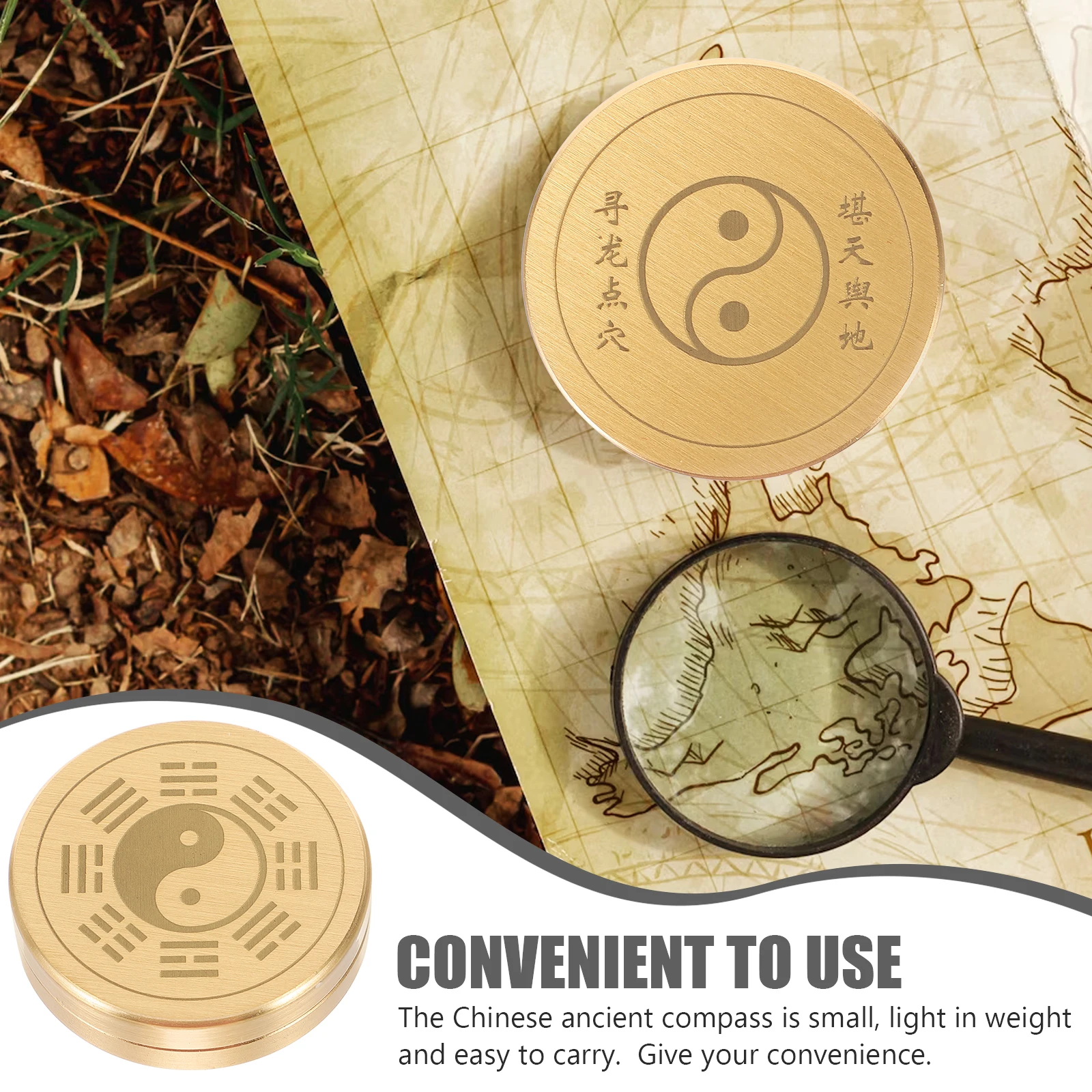 

Vintage Pure Copper Compass Travel Traditional Decorative Nautical Small Chinese