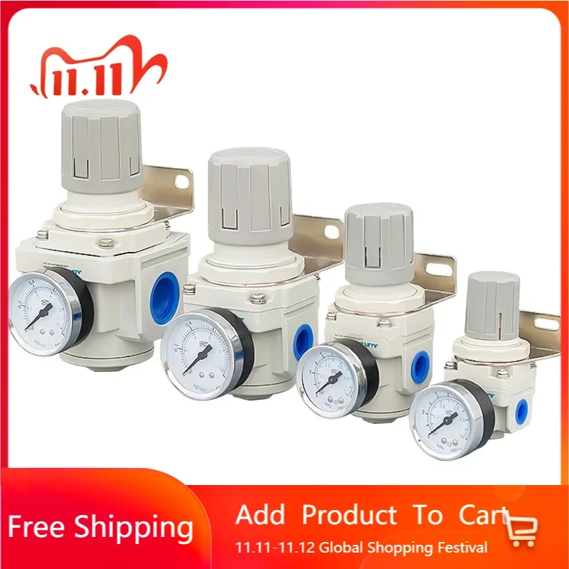 

High Quality AR2000-02 AR3000-03 AR4000-04 Pneumatic Compressed Air Compressor Pressure Regulator Relief Valve 1/4" 3/8" 1/2"1"