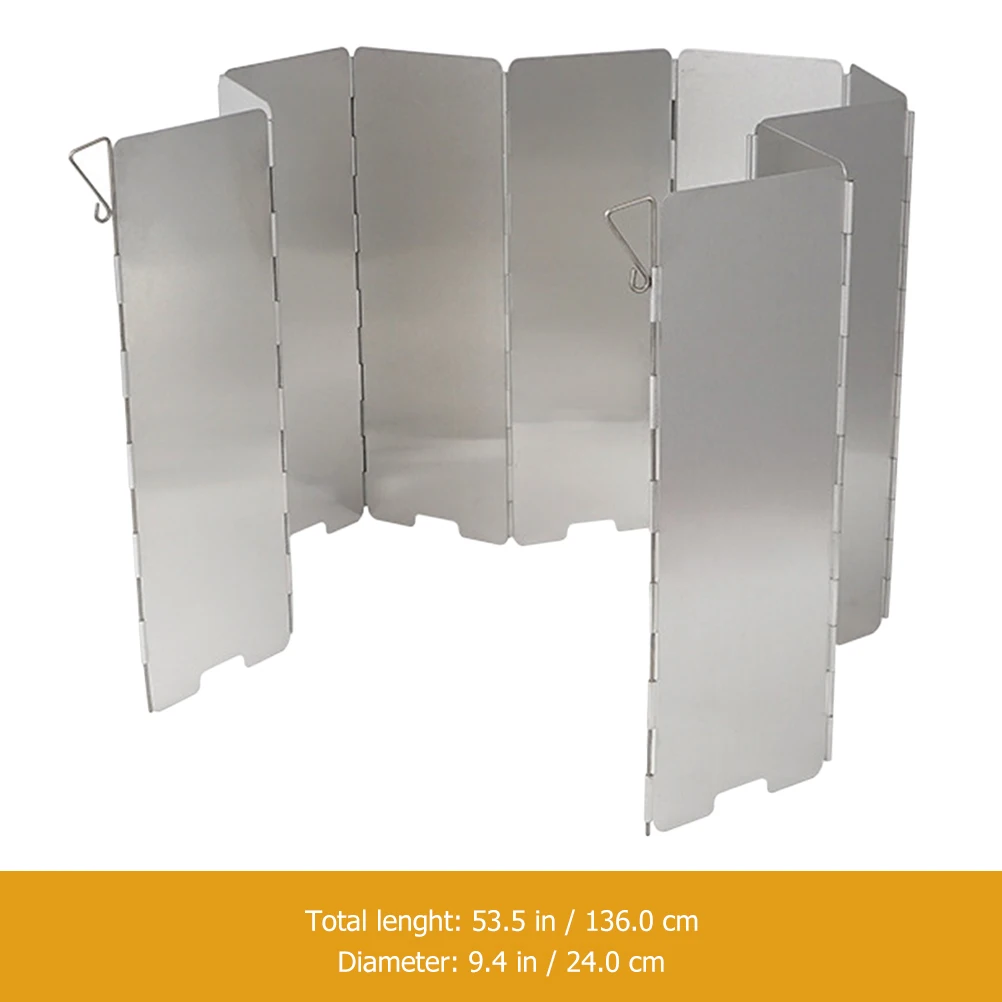 

Foldable Windshield For Stove Portable Lightweight Camping Bbq Outdoor Windscreen Burner Windproof Disassembled Easy Carry