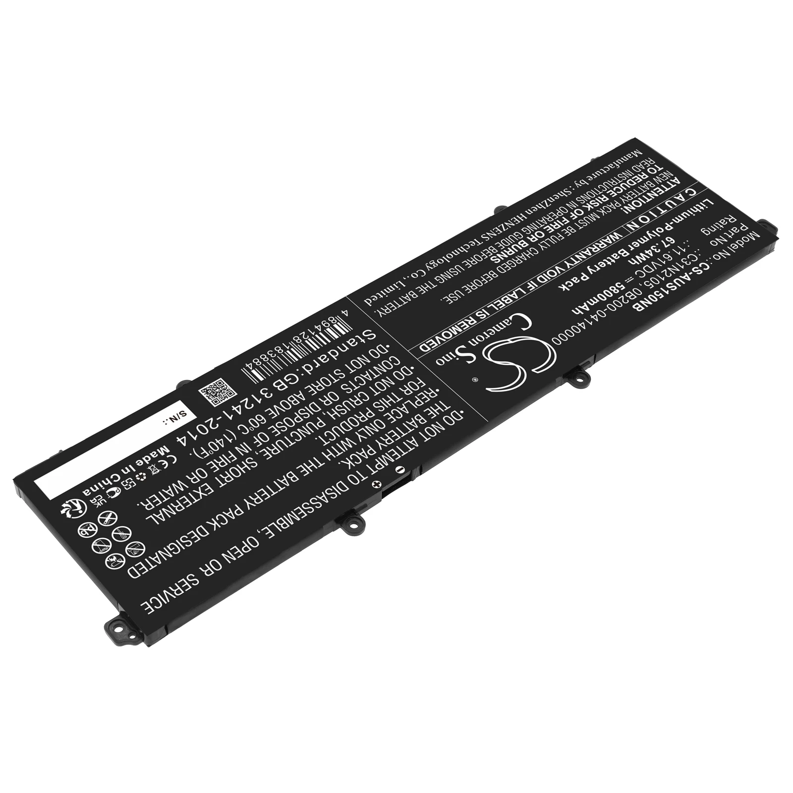 Replacement 11.61V 5800mAh Laptop Battery C31N2105 for Asus VivoBook S 14 S14 M3402QA-KM055 S 15 S15 OLED VivoBook S 14X S5402Z