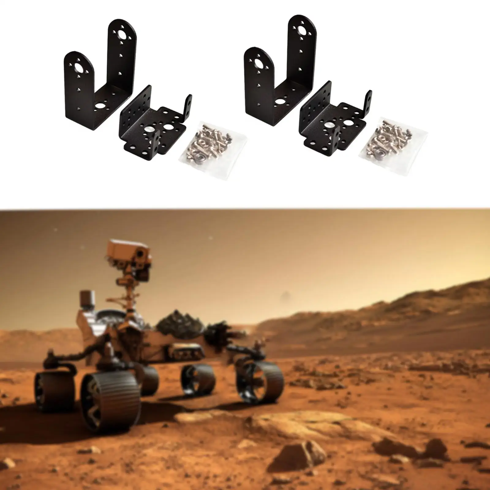 Soporte de montaje Servo Pan Tilt negro, juego de piezas de Robot mecánico, accesorios profesionales para Robots humanoides