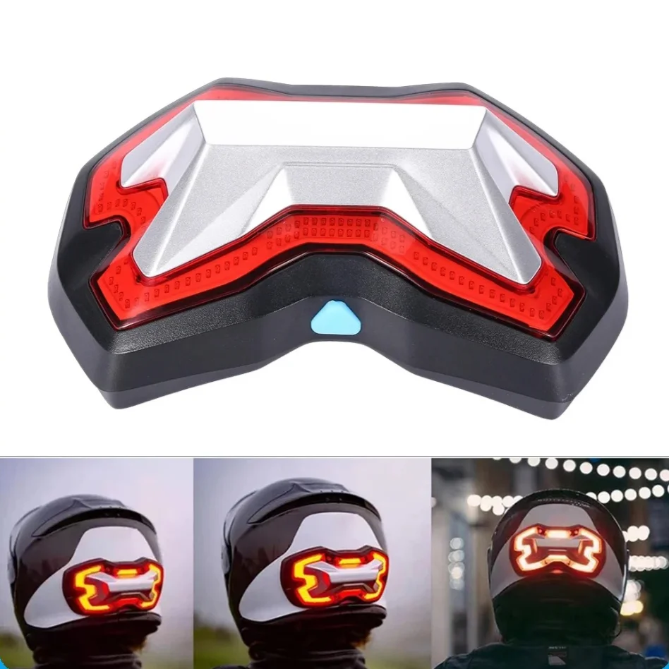 

Moto Helmet LED Lights Stripe Strip Turn Stop Brake Signals Motorcycle Accessories Stickers Lighting Indicator Safer