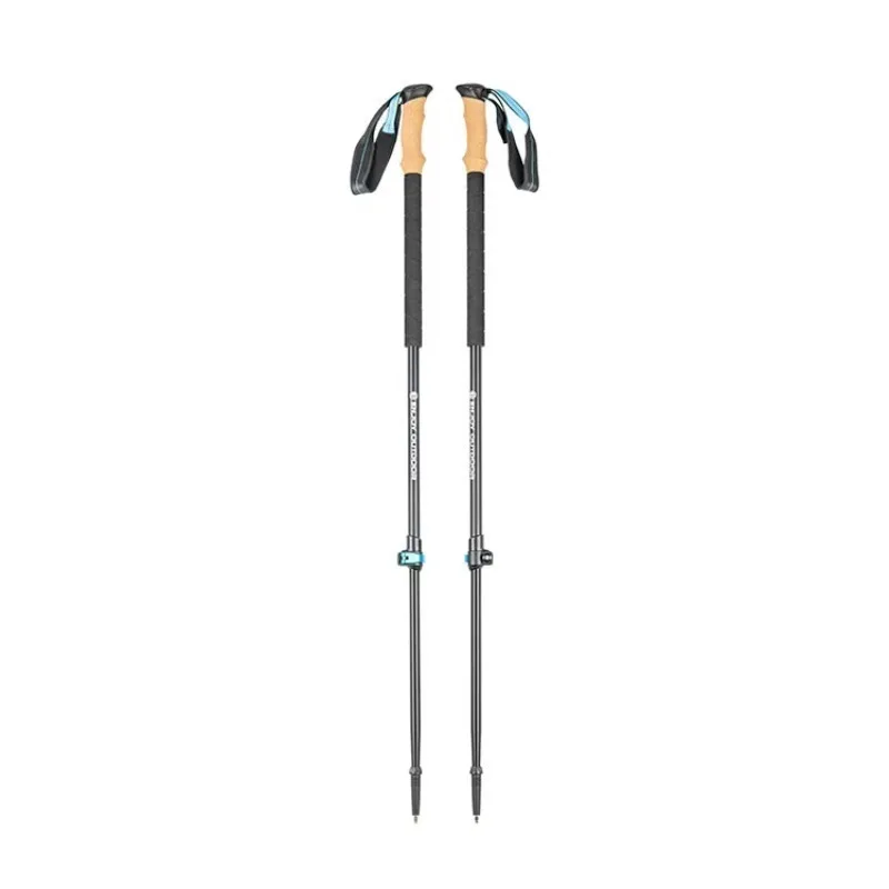 YTYIN2 Section Ski Pole Cork Grip Ski Pole Weather Cold Durable TPR Basket Ice Pole