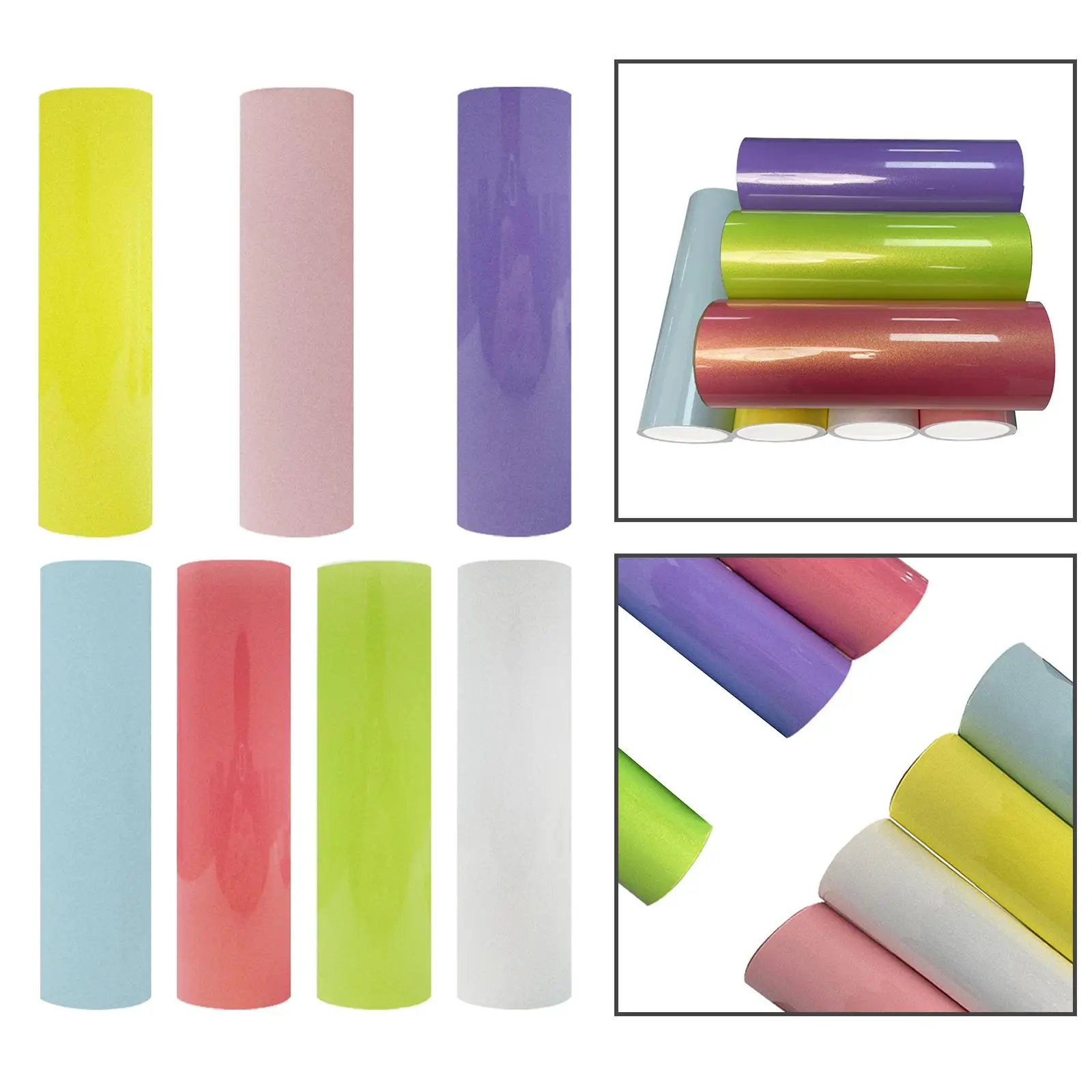 Fine Sand Effect Holographic Heat Transfer Vinyl Decorative Vinyl 10 x 12 inch Solid Color for Bags Car Hats Decoration Supplies