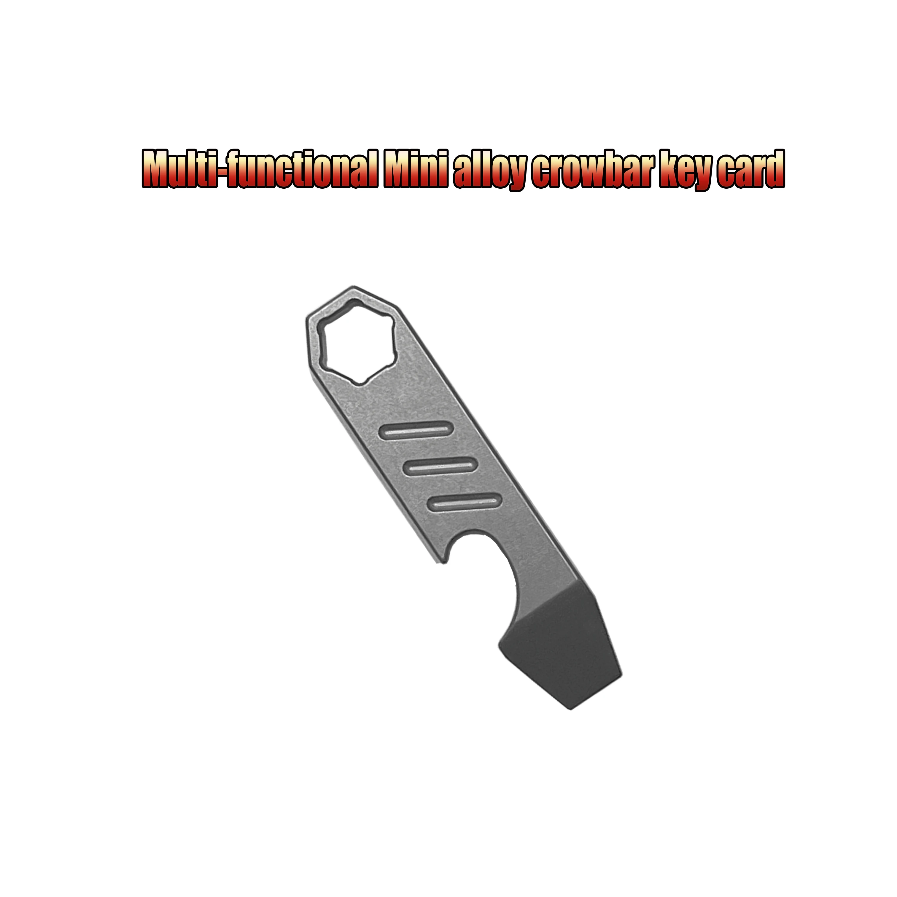 Mini TC4 Crowbar Bottle Opener Graduated Scale Hexagon Wrench EDC Outdoor Tools Multifunction Camping Gear image 3