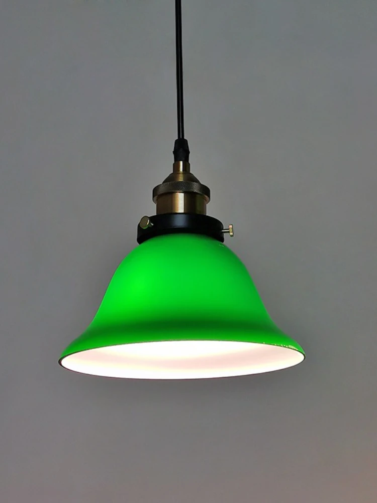 Créatif rétro LED européen abat-jour en verre lustre Restaurant Bar café salon couloir éclairage décoratif
