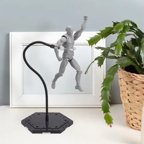 Прозрачная/Черная подставка для фигурок Snake Tube PVC 29см