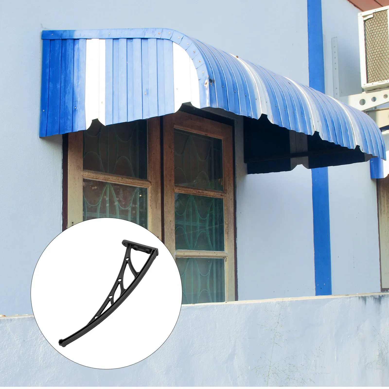 Durable Plastic Steel Awning Bracket Heavy Duty Wall Mount Support Rain Cover Hardware Quick Silent Operation Easy Setup For