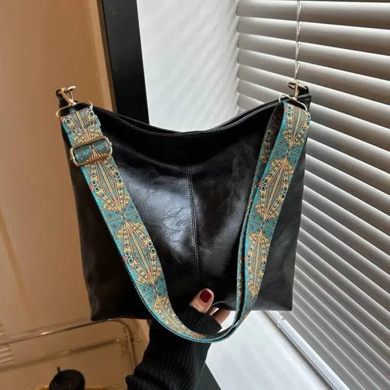 2025 جديد خمر بسيط حقائب كتف عادية المرأة Y2k الجمالية كل مباراة حقيبة تحت الإبط الشارع الشهير العصرية موضة حمل الحقائب #5