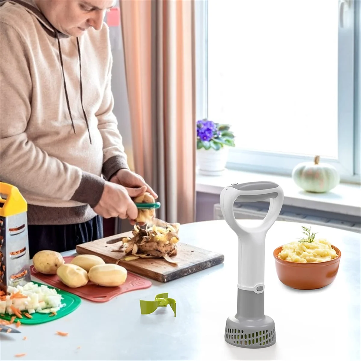 

Multi Functional Potato Blender,Household Kitchen Tool, Potato Masher US Plug