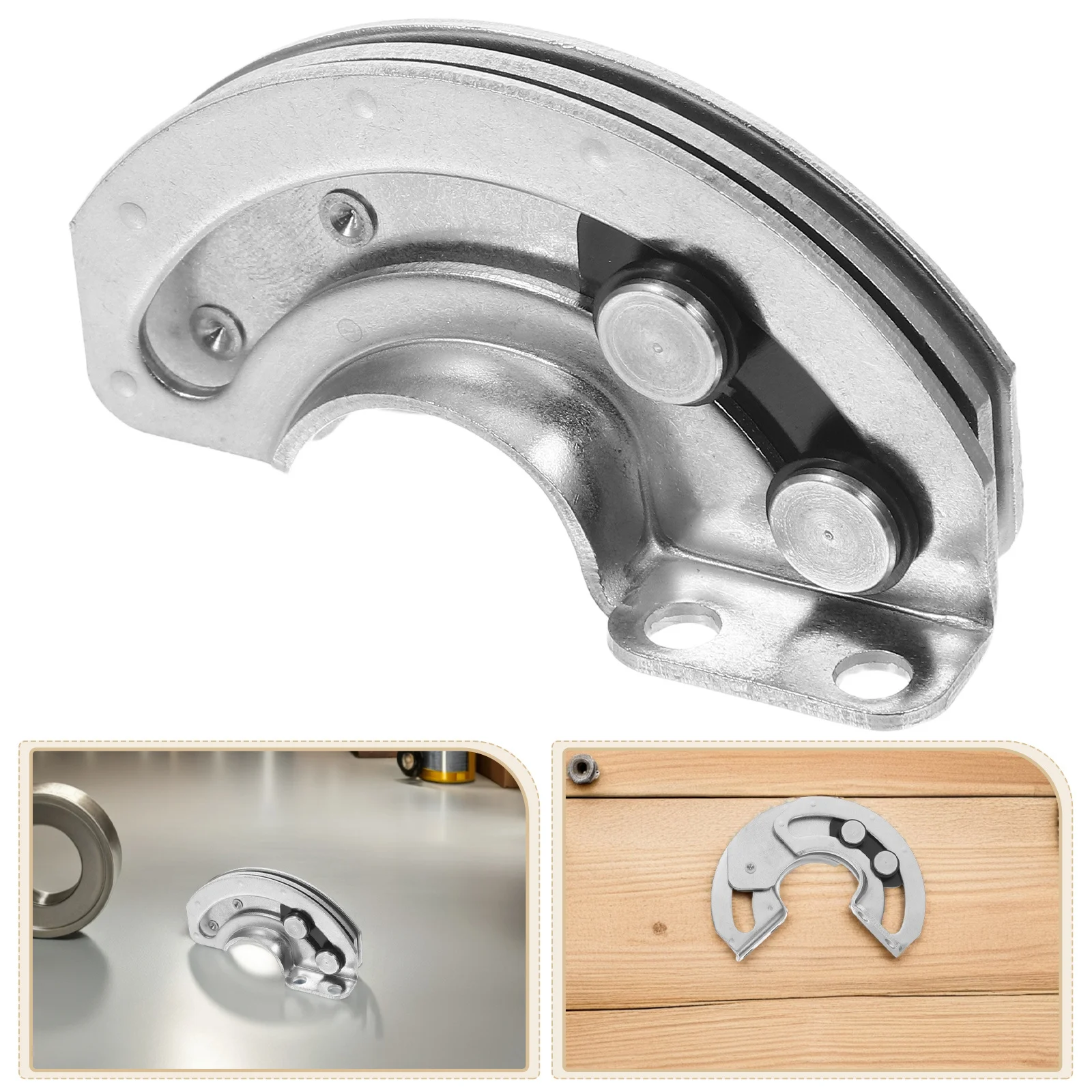 

180 Degree Sliding Hinge for Semi-Circular Doors Smooth Operation Stainless Steel Heavy Duty Silver Left for Small Spaces and