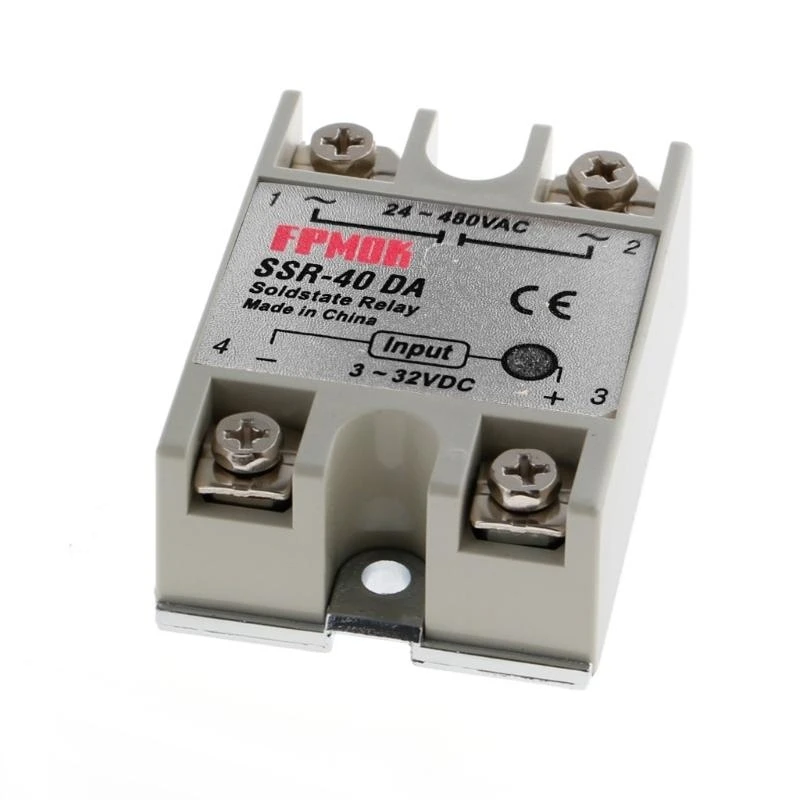 24V-380V SSR-40DA 40A 3-32V DC-AC Module New