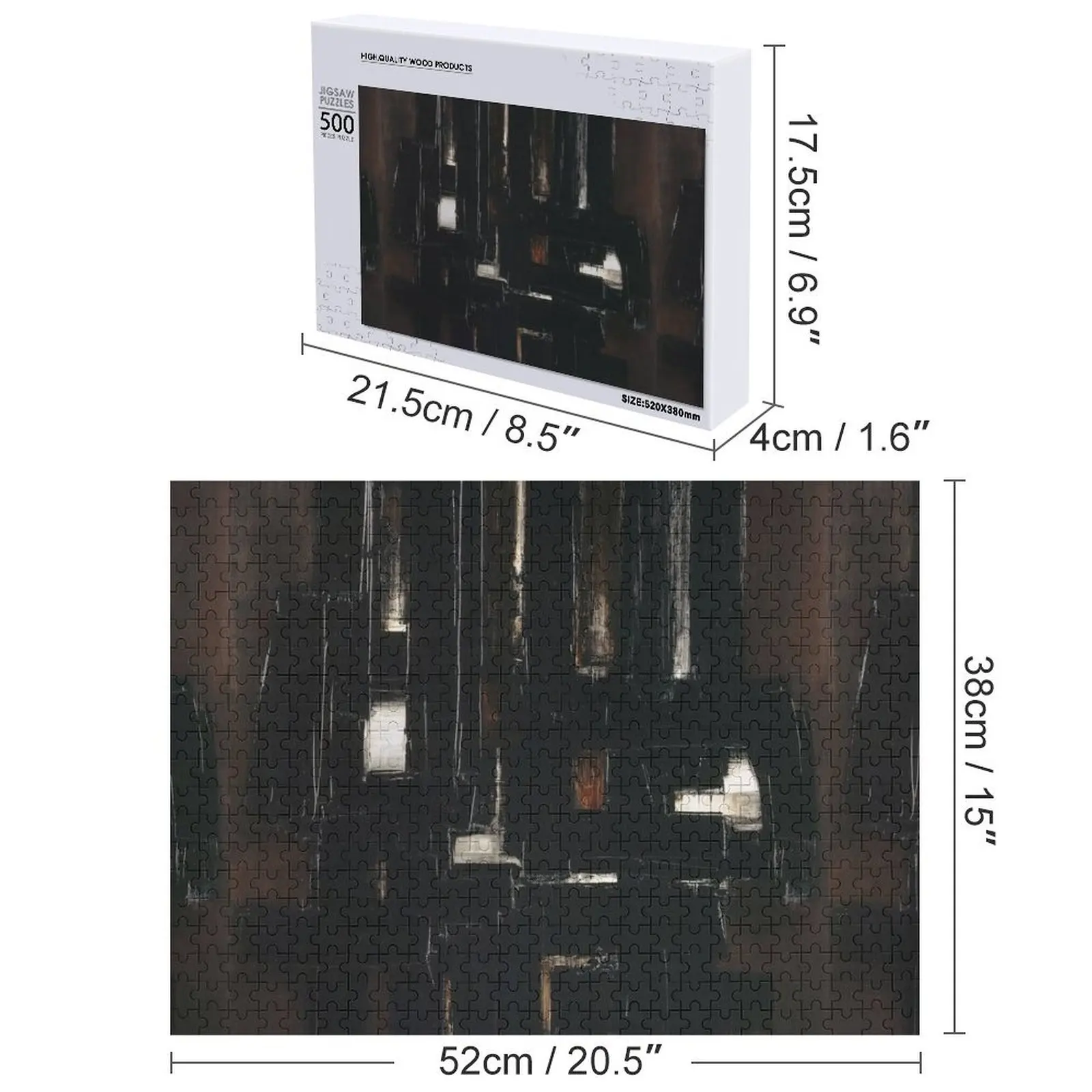 Peinture Pierre Soulages Jigsaw Puzzle Mainan Bayi Mainan untuk Anak-anak Puzzle Anak-anak