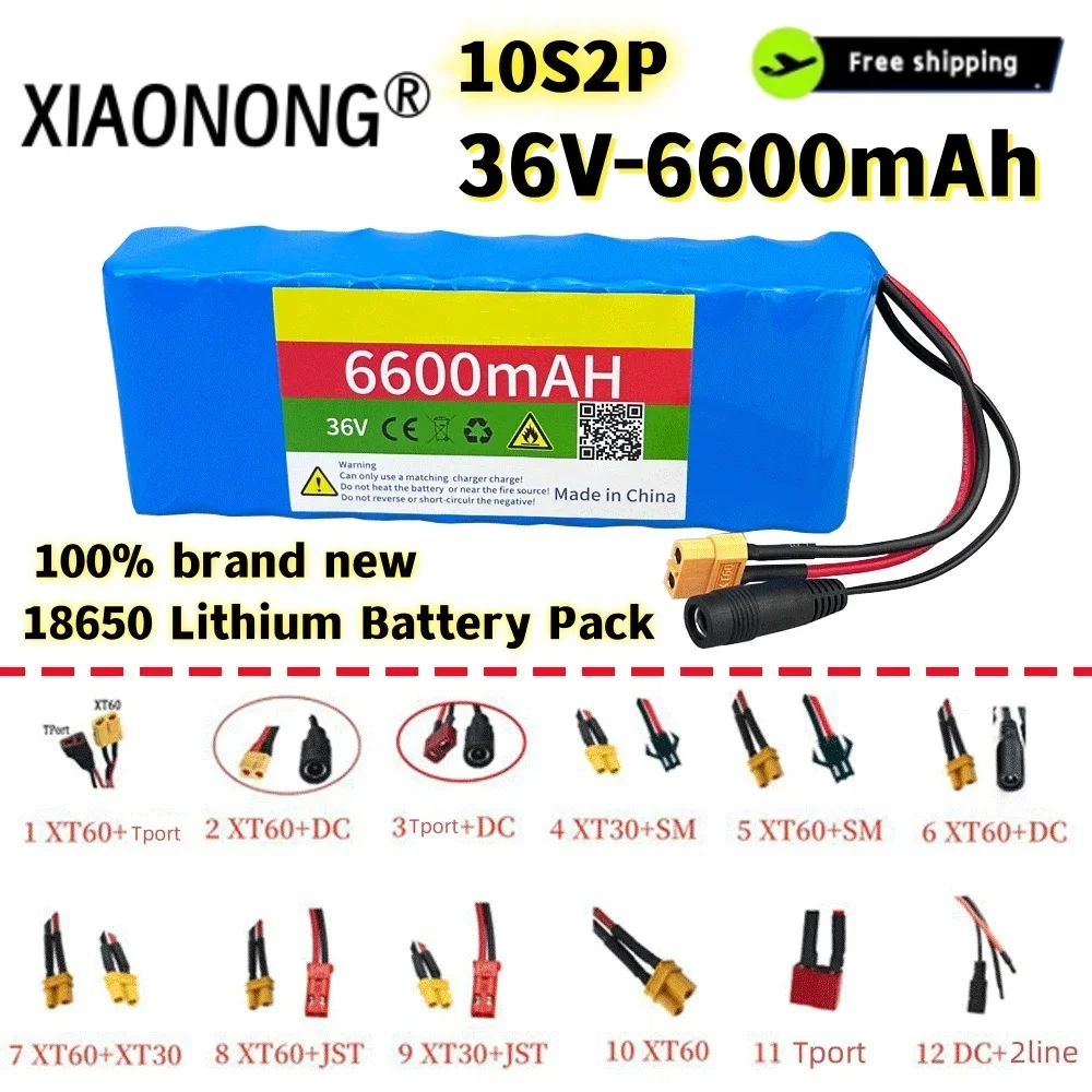 

10S2P 36V 6600mAh 18650 Rechargeable Battery Pack,Modified Bicycles,Electric Vehicle 42V Protection PCB+42V charger