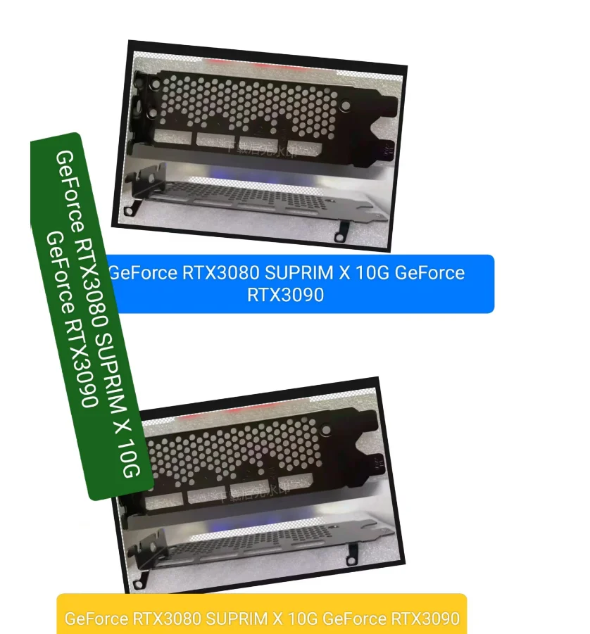 Placa trasera de escudo de E/S IO, placas traseras, soporte de mezcla de acero inoxidable para GeForce RTX3080 SUPRIM X 10G GeForce RTX3090 24G