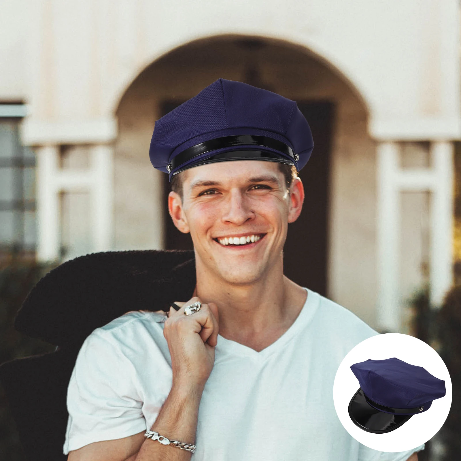 

Party Police Hat Cosplay Costume Conductors Adult Engineer Accessories Captain Chauffeur Hats Blue Chauffeur Engineer New 2025