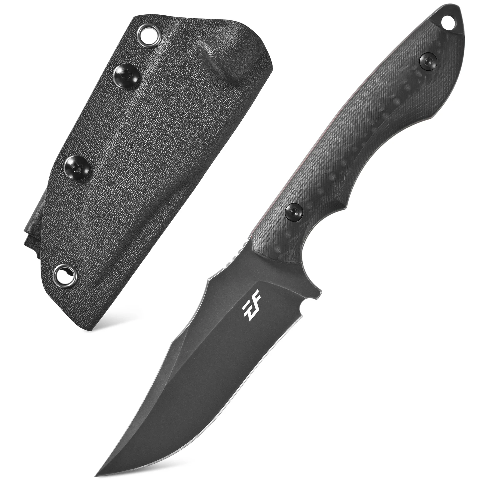 Eafengrow EF172 Fixed Blade Knife 14c28n Steel Stone Washed Blade G10 Handle Small Handy Carry EDC Tool Fix Knifes for Working