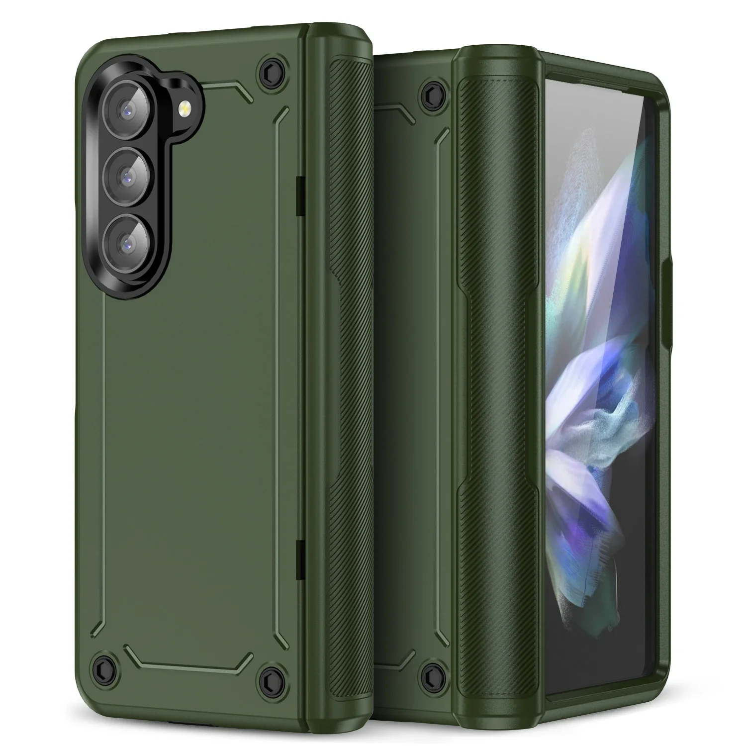 Z Fold 5 6 5G Shockproof Strong Case for Samsung Galaxy Z Fold 6 5 fold6 Fold5 Dual Layer Hinge Phone Accessories Funda Cases