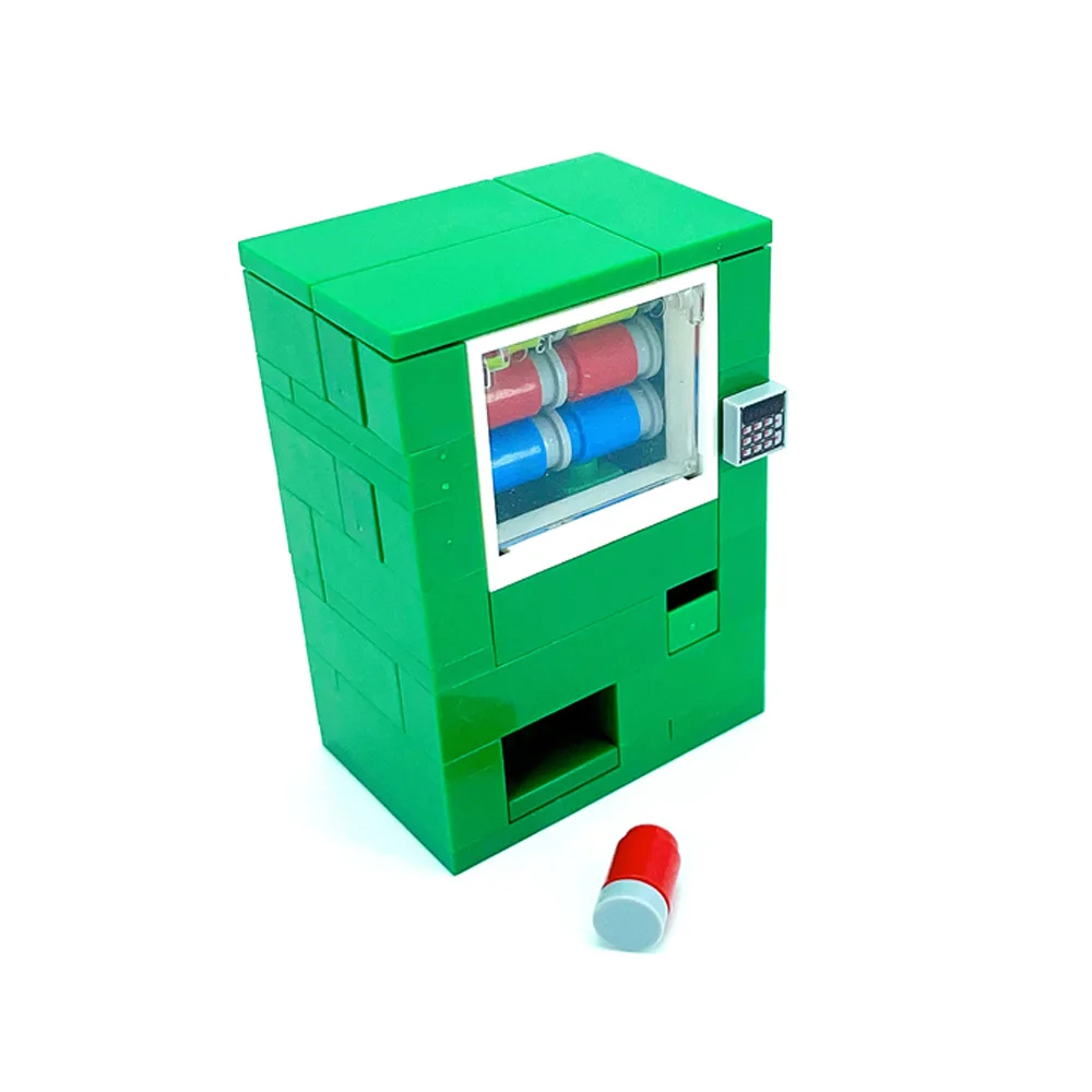 Compatible With LEGO Creative MOC Small Granular Building Block Beverage Machine, Coin Vending Machine Accessories, Toys