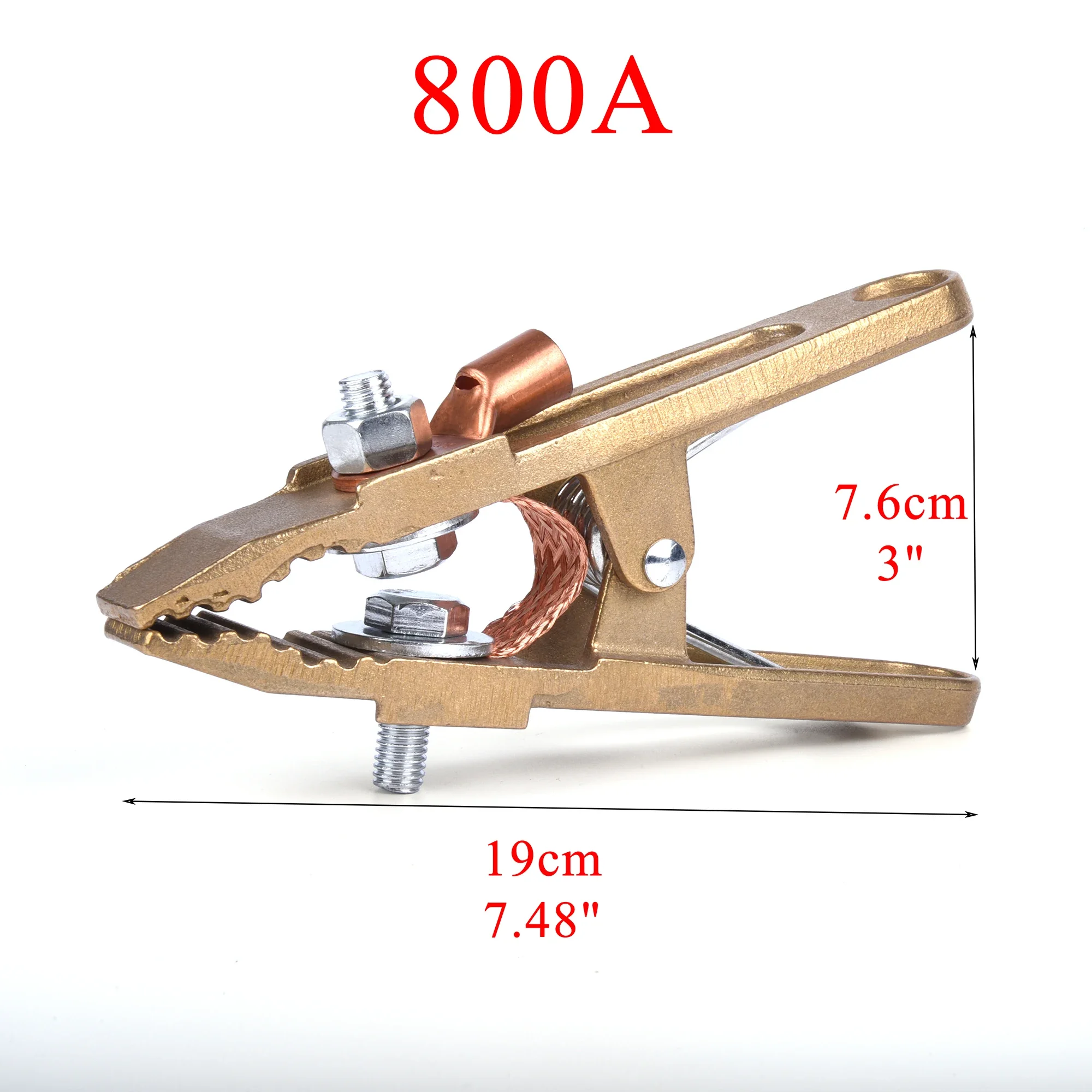 Imagem -05 - Braçadeira de Terra de Solda de Latão Resistente um tipo Parafuso Earth Clip Ajustar a Máquina de Plasma de Solda Tig Mig Mma 260 300 500 600 800