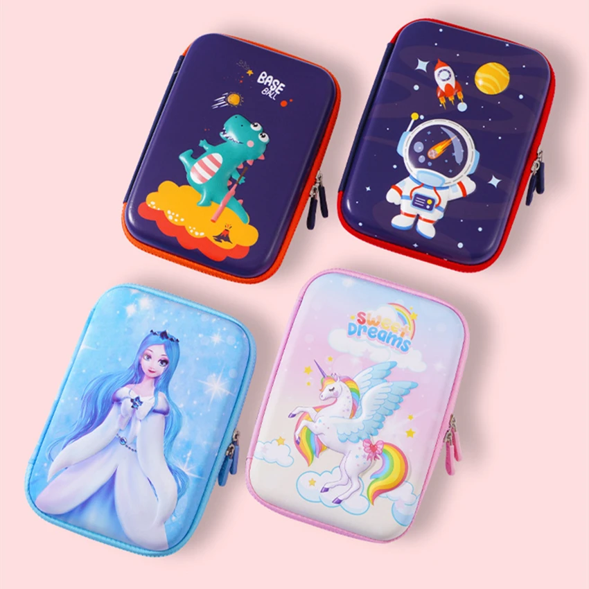 caixa de lapis material escolar bonito unicornio pentilcases 3d kalemlik coreano papel kawaiii enxoval etui piornik lapiceras 01