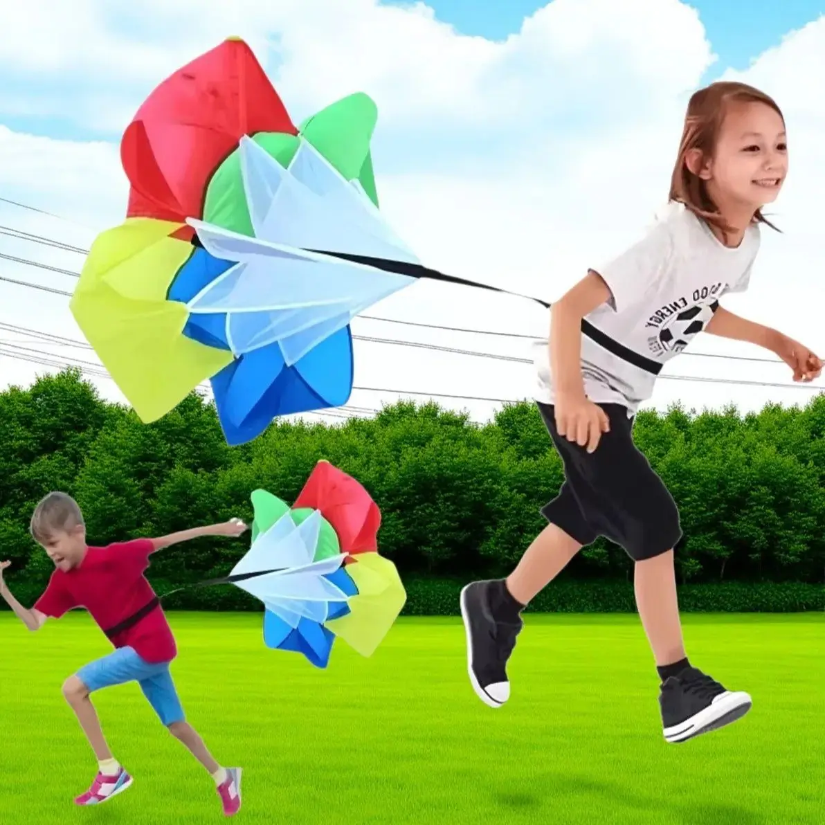 

Children's Resistance Umbrella Fitness Equipment Football Anti Sliding Umbrella Resistance Running Umbrella Speed Training