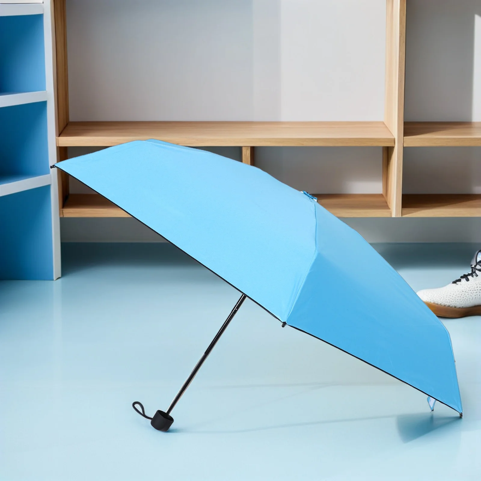 

Portable Mini Folding Umbrella Compact 6-Bone Windproof Uv Protection Travel Sun Rain Handbag Lightweight Fashion