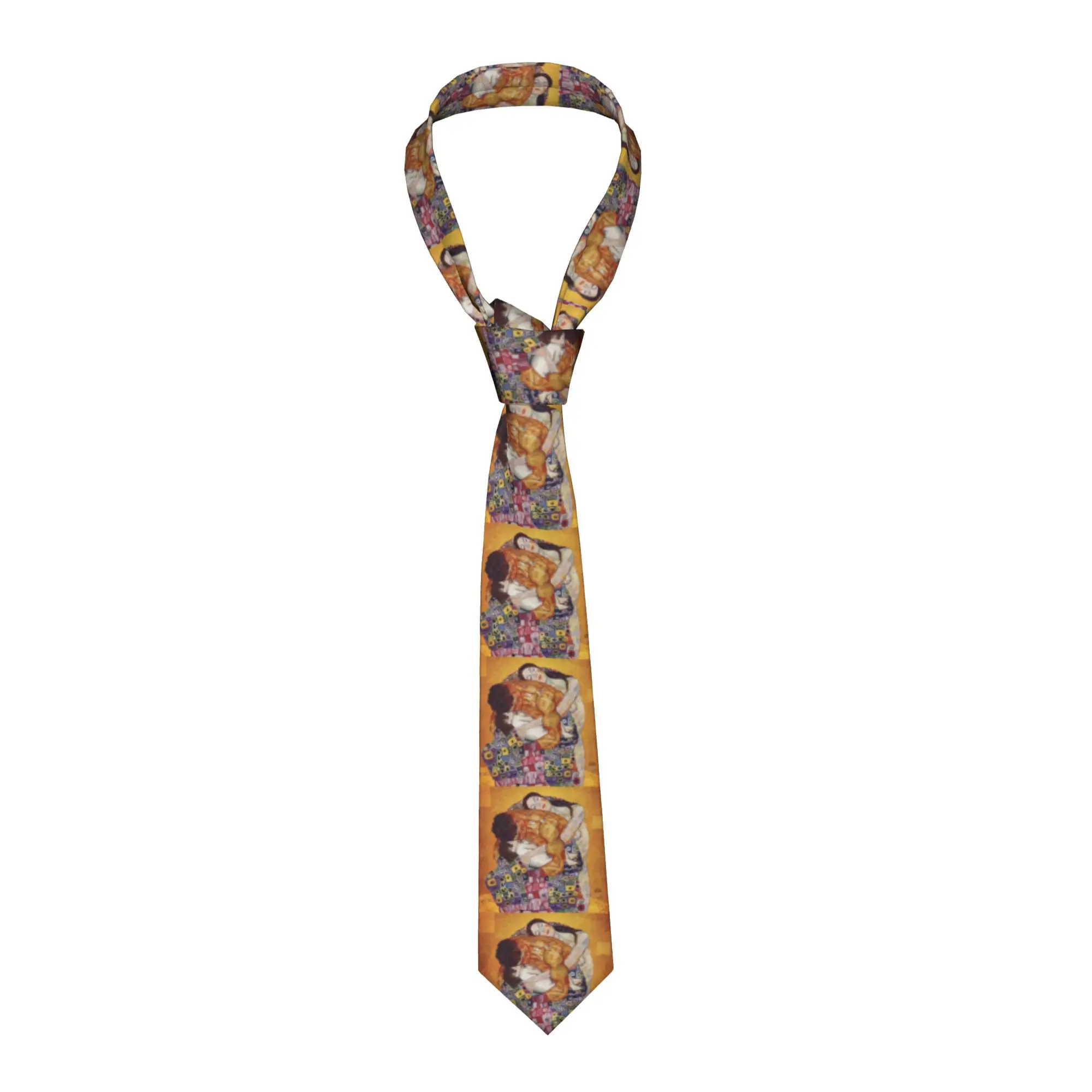 Formal The Family by Gustav Klimt Neck Tie for Business Men Colorful Gold Painting Art Necktie