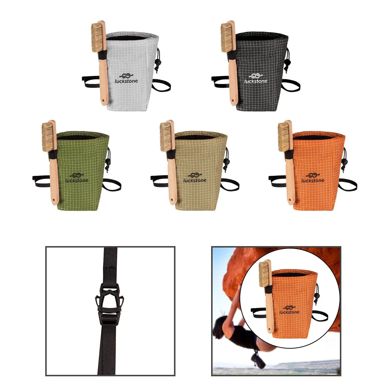 Chalk Bag for Rock Climbing Premium for Hiking Camping Lifting Bodybuilding