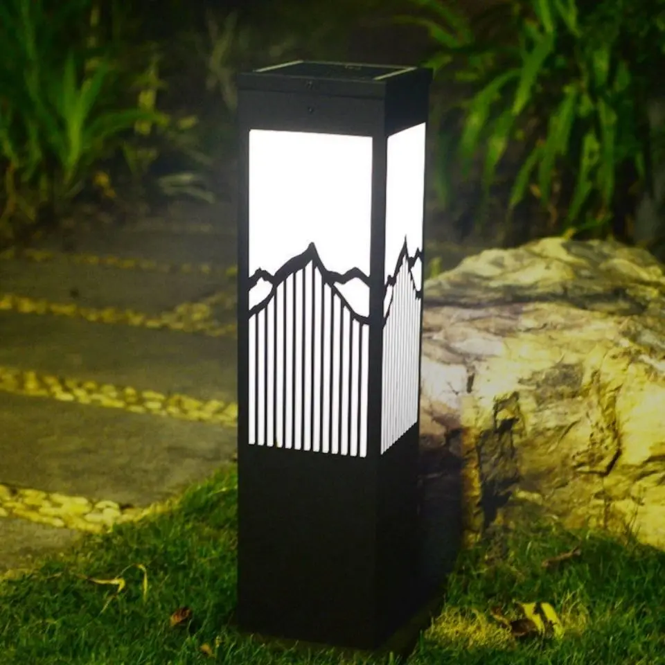 

New chinese style solar lights waterproof door post outdoor wall light villa gate garden pillar lamp