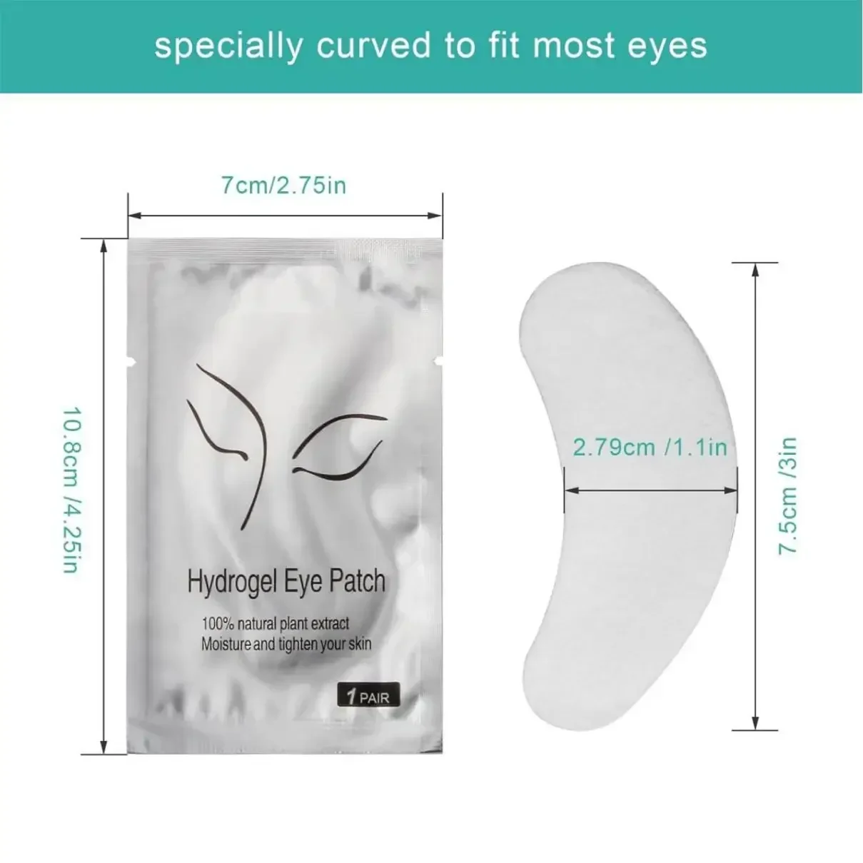 200Pairs Lash Extension Eye Stickers Hydrogel Patches Grafting Eyelashe Under Eye Pads Eyelashes Extension Lashes Tools Makeup