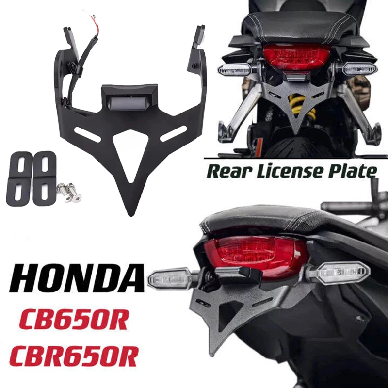 

Fender Eliminator Kit License Plate Holder Tail Light Bracket Tidy motorcycles accessories For Honda CBR650R CB650R 2021-2025