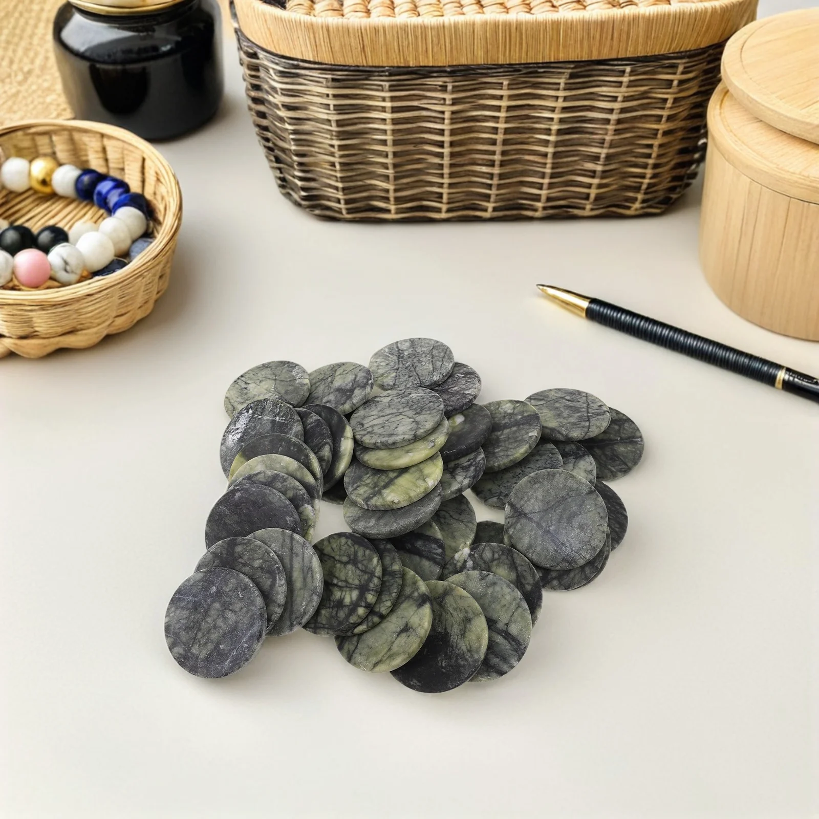 40 Uds. De piedras para saltar en agua, ubicaciones de juego versátiles, No requiere electricidad, reuniones sociales en la playa, el lago y el río