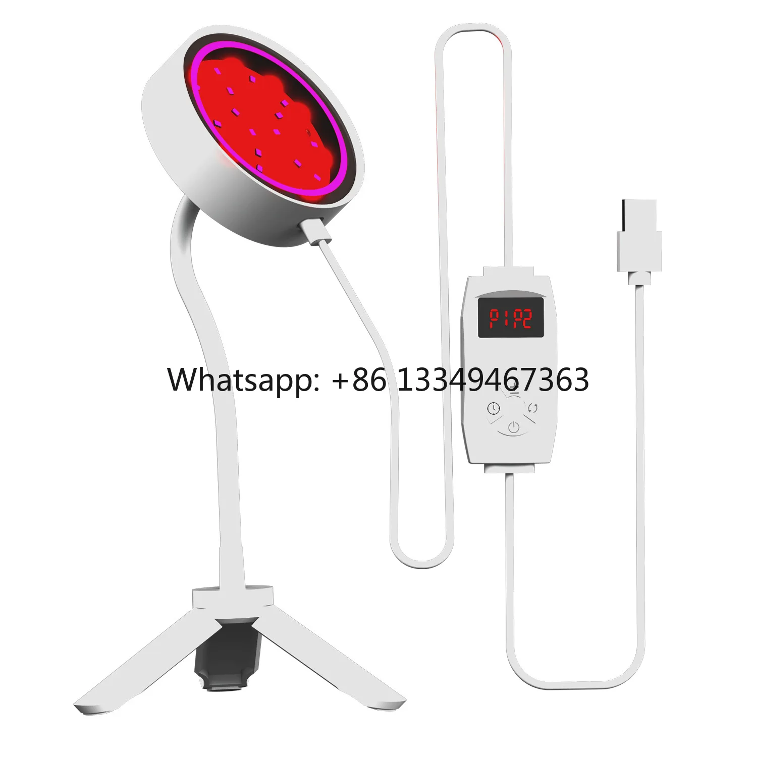 

Desktop Tripod Red Far Infrared Therapy Lamp with Timed Dimming and Pulse Therapy for Home Use
