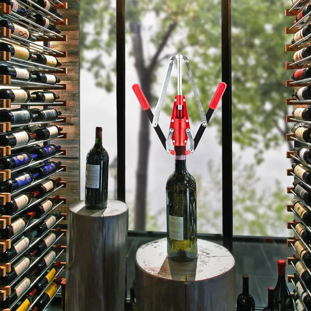 1Pcs Wine Bottle Corker Double Lever Design Heavy Duty Metal Arms Wider Clean Rinse After Use Wine Making Equipment