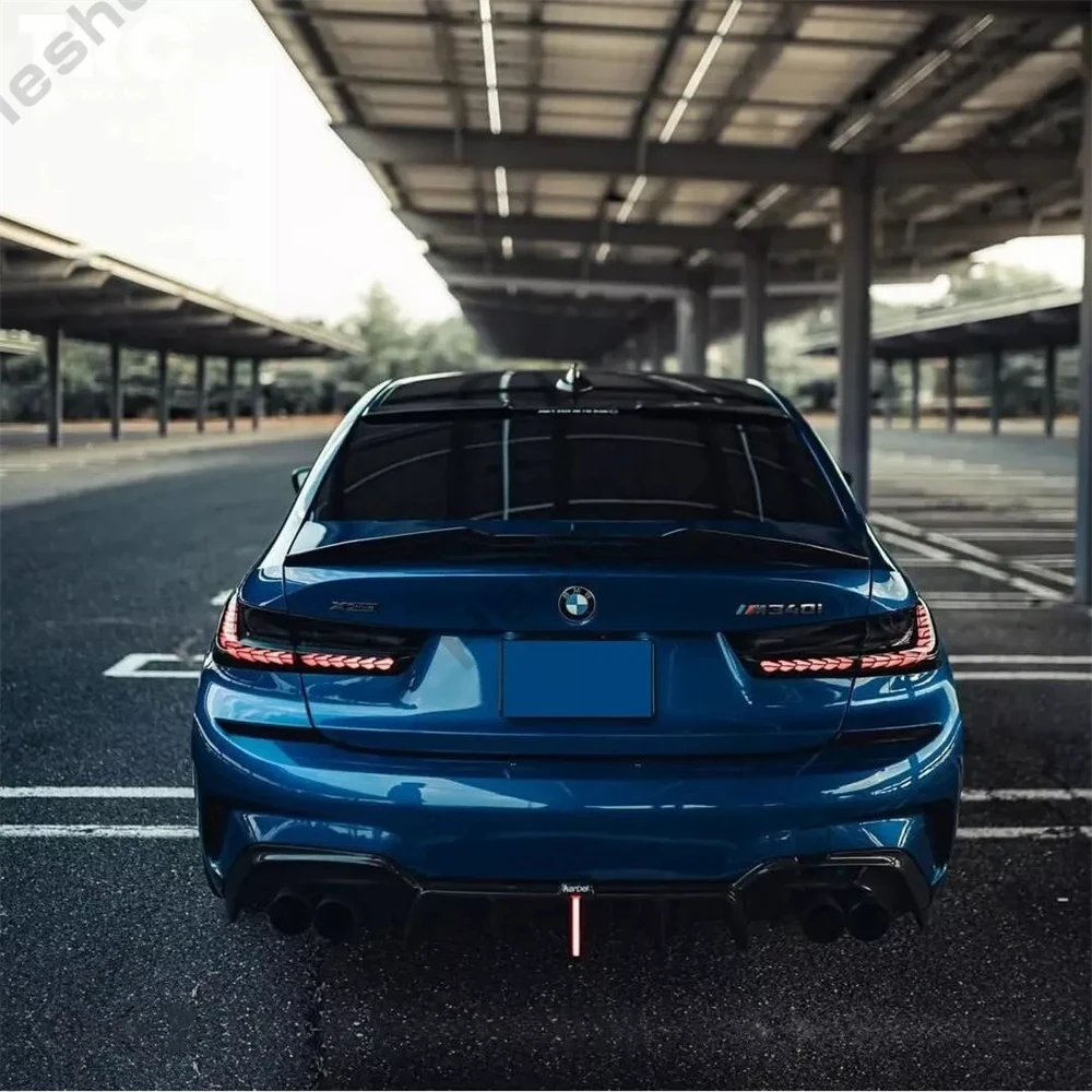 زوج GTS LED أضواء خلفية لسيارات BMW 3 Series G20 G80 M3 330 340i 320i 325i 2019-2024 الضوء الخلفي مصابيح الفرامل الخلفية الديناميكية
