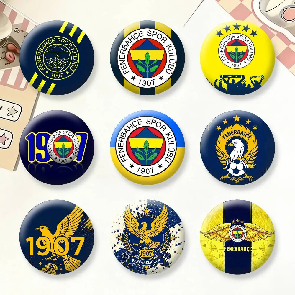 

T-Turkey F-Fenerbahce FC Button Pins Backpack Clothing Decor Brooch Badge Jewelry Gifts for Kids