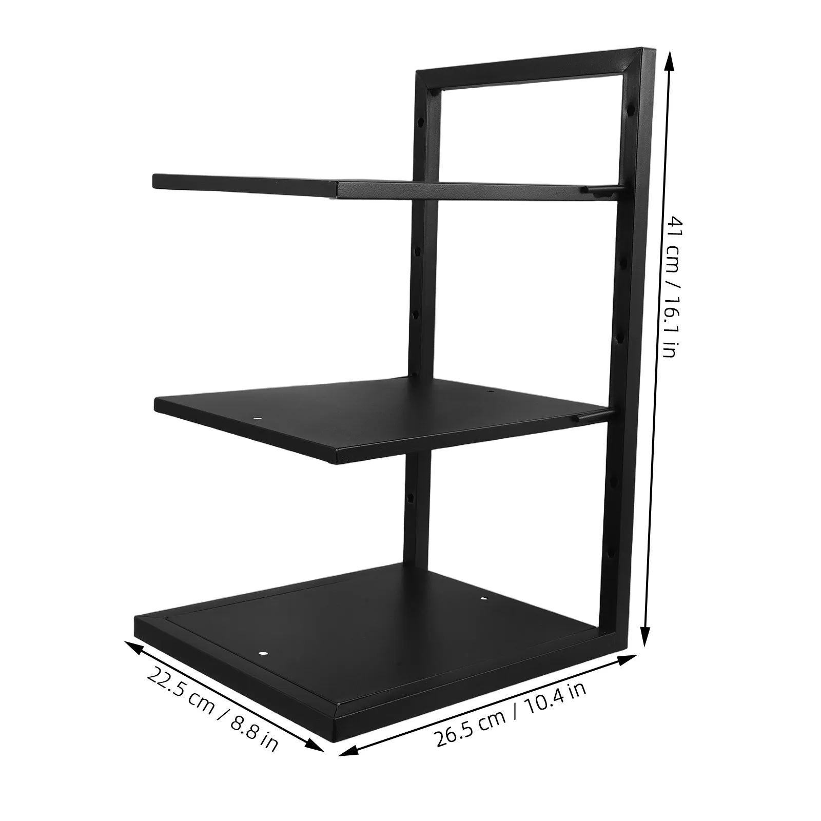 Metal Desktop Bookshelf Adjustable 3-Tier Strong Load Bearing Multi-Layer Space Saving Desktop Storage Shelf for Office Study