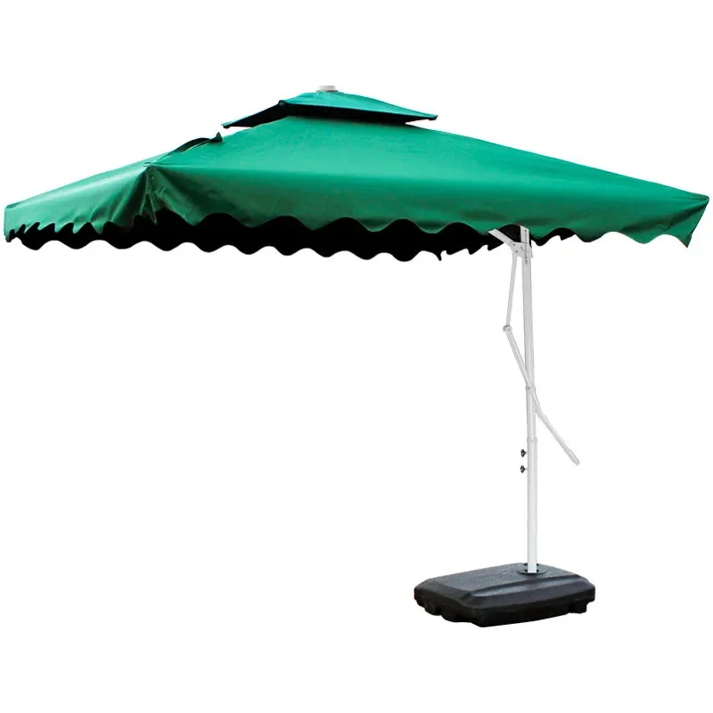 Large Outdoor Roman Parasol Hand Crank Patio Umbrella for Courtyard Beach Stall Sun Shade Protection