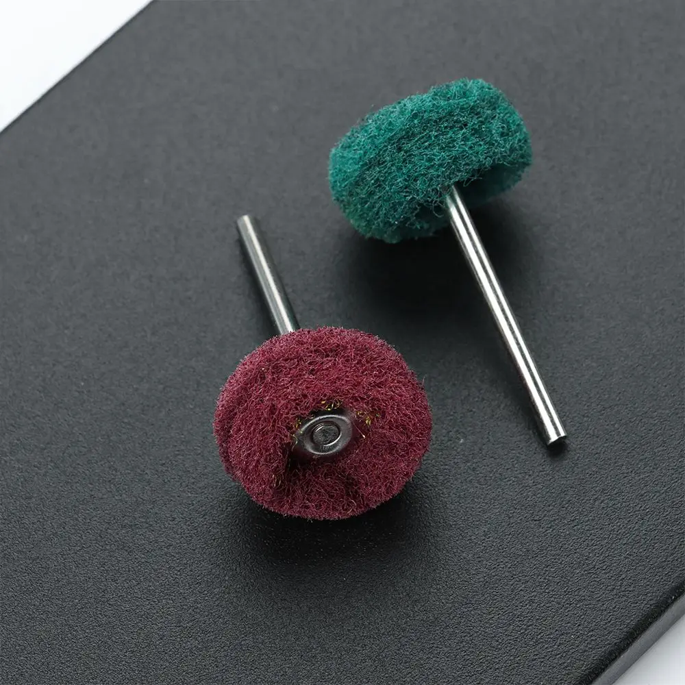 

10 шт. абразивные аксессуары для шлифовки с хвостовиком 3 мм, дрель, абразивная щетка, полировальное колесо, нейлоновая полировка для вращающихся инструментов Dremel