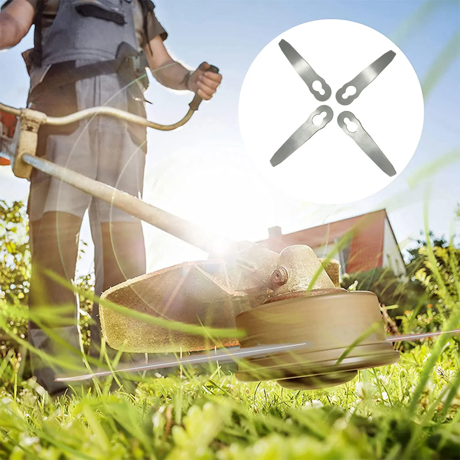 Replacement Metal Blade Durable Metal Blade Metal Grass String Trimmer Head Grass Trimmer Garden Lawn Trimmer
