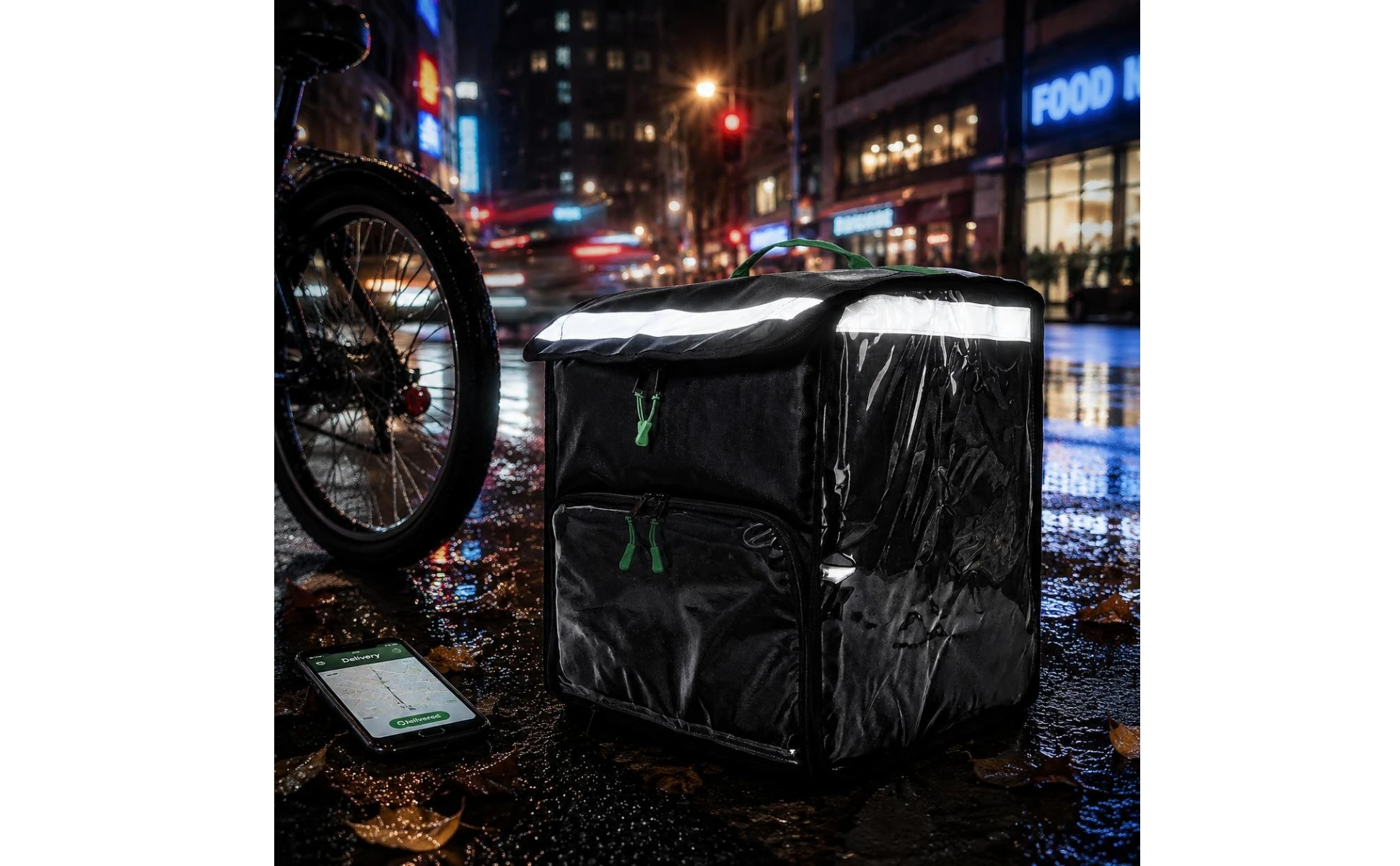 PVC Delivery Thermal Backpack Heavy Duty Waterproof Food Delivery Backpack Easy to Clean Removable Divider for Couriers